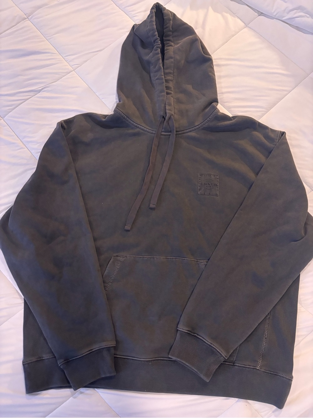 Coach - Men's Washed Gray Pullover Hoodie